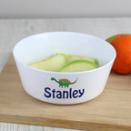 Personalised Dinosaur Plastic Bowl | Mealtime Essentials | Inspired Creative Gifts