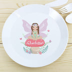 Personalised Toadstool Fairy Plastic Plate for Christmas
