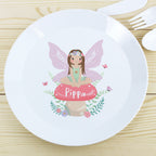 Personalised Toadstool Fairy Plastic Plate for Christmas