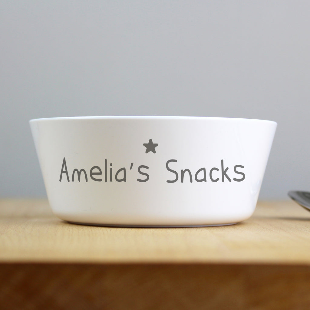 Personalised Name Only Plastic Bowl | Mealtime Essentials | Inspired Creative Gifts