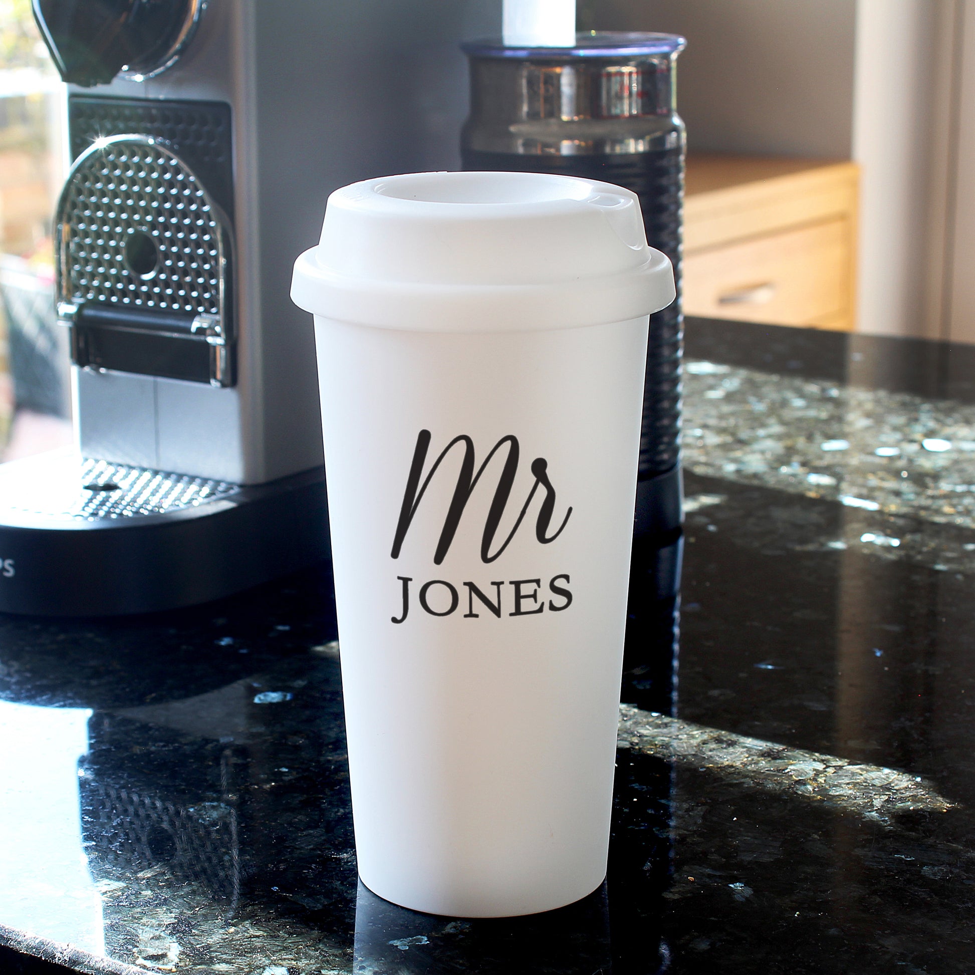 Personalised Free Text Insulated Reusable Eco Travel Cup - Inspired Creative Gifts
