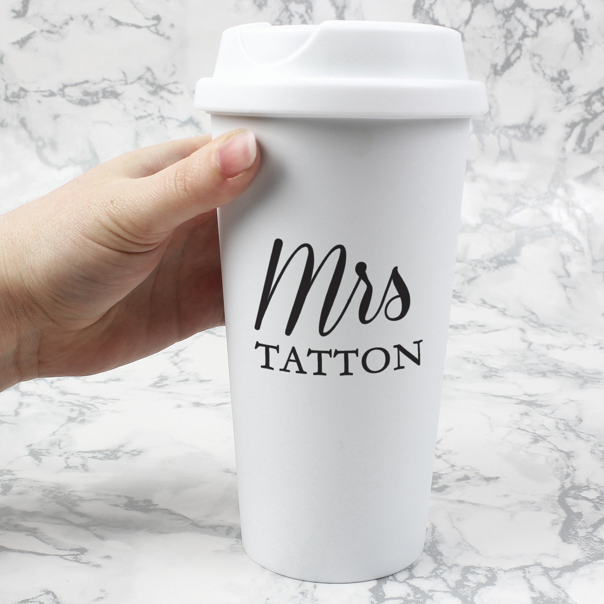 Personalised Free Text Insulated Reusable Eco Travel Cup - Inspired Creative Gifts