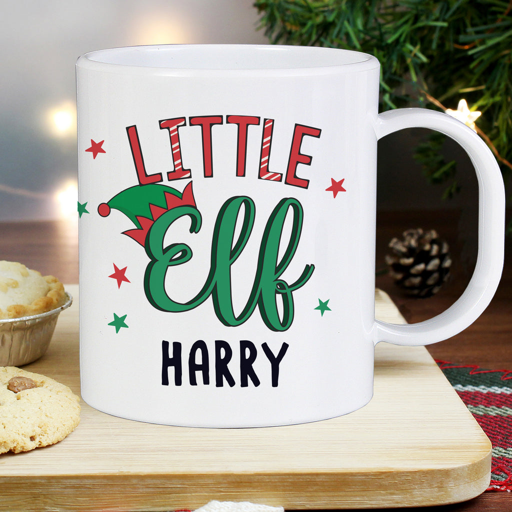 Personalised Little Elf Plastic Mug | Christmas Gift