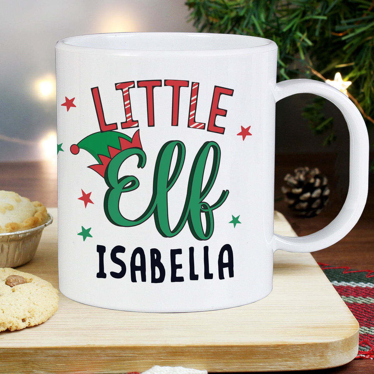 Personalised Little Elf Plastic Mug | Christmas Gift