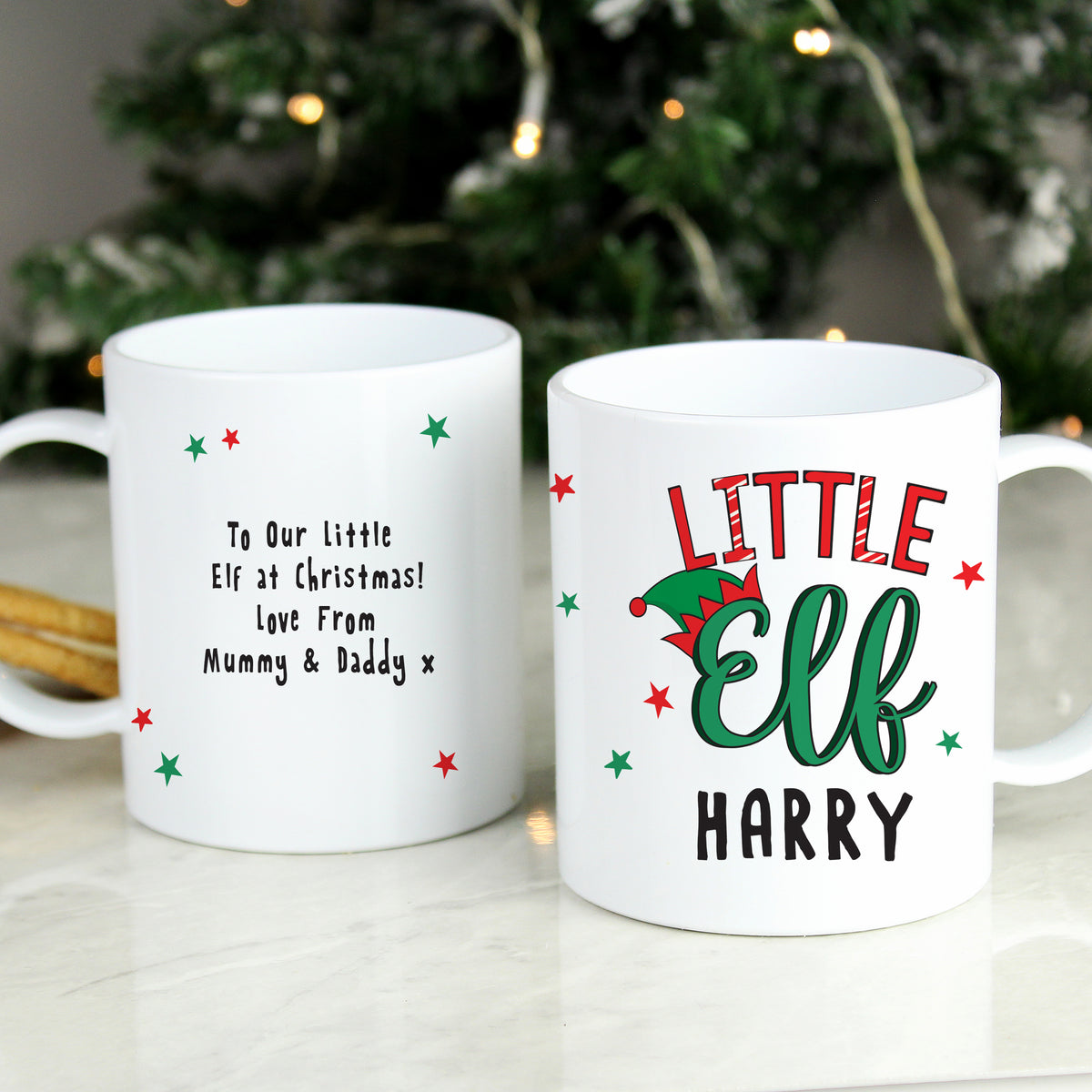 Personalised Little Elf Plastic Mug | Christmas Gift