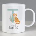 Personalised Animal Alphabet Plastic Mug for Christmas