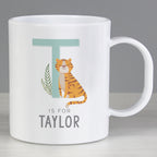 Personalised Animal Alphabet Plastic Mug for Christmas