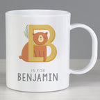 Personalised Animal Alphabet Plastic Mug for Christmas