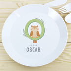 Personalised Animal Alphabet Plastic Plate | Christmas Gift