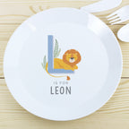 Personalised Animal Alphabet Plastic Plate | Christmas Gift