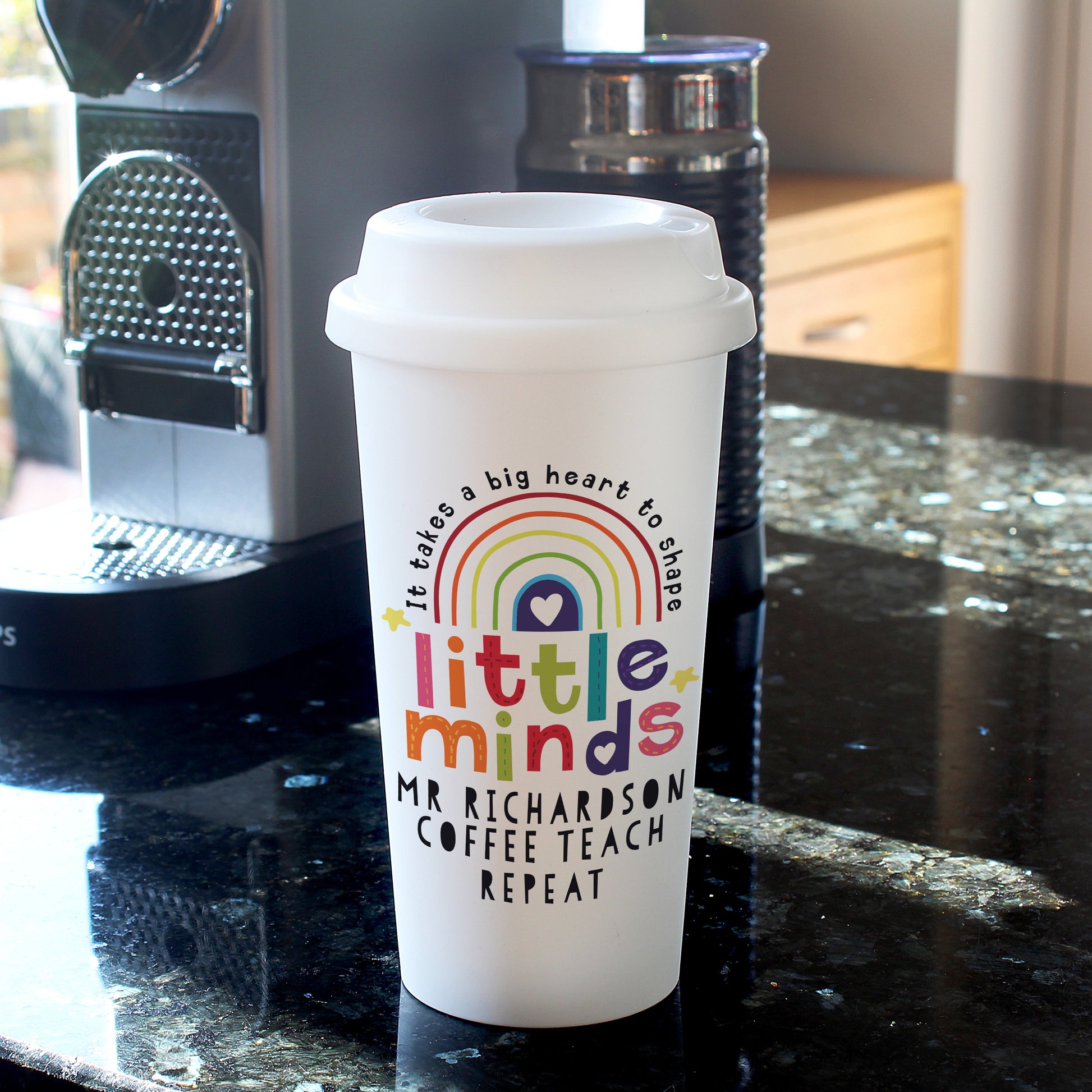 Personalised Shape Little Minds Travel Mug - Inspired Creative Gifts