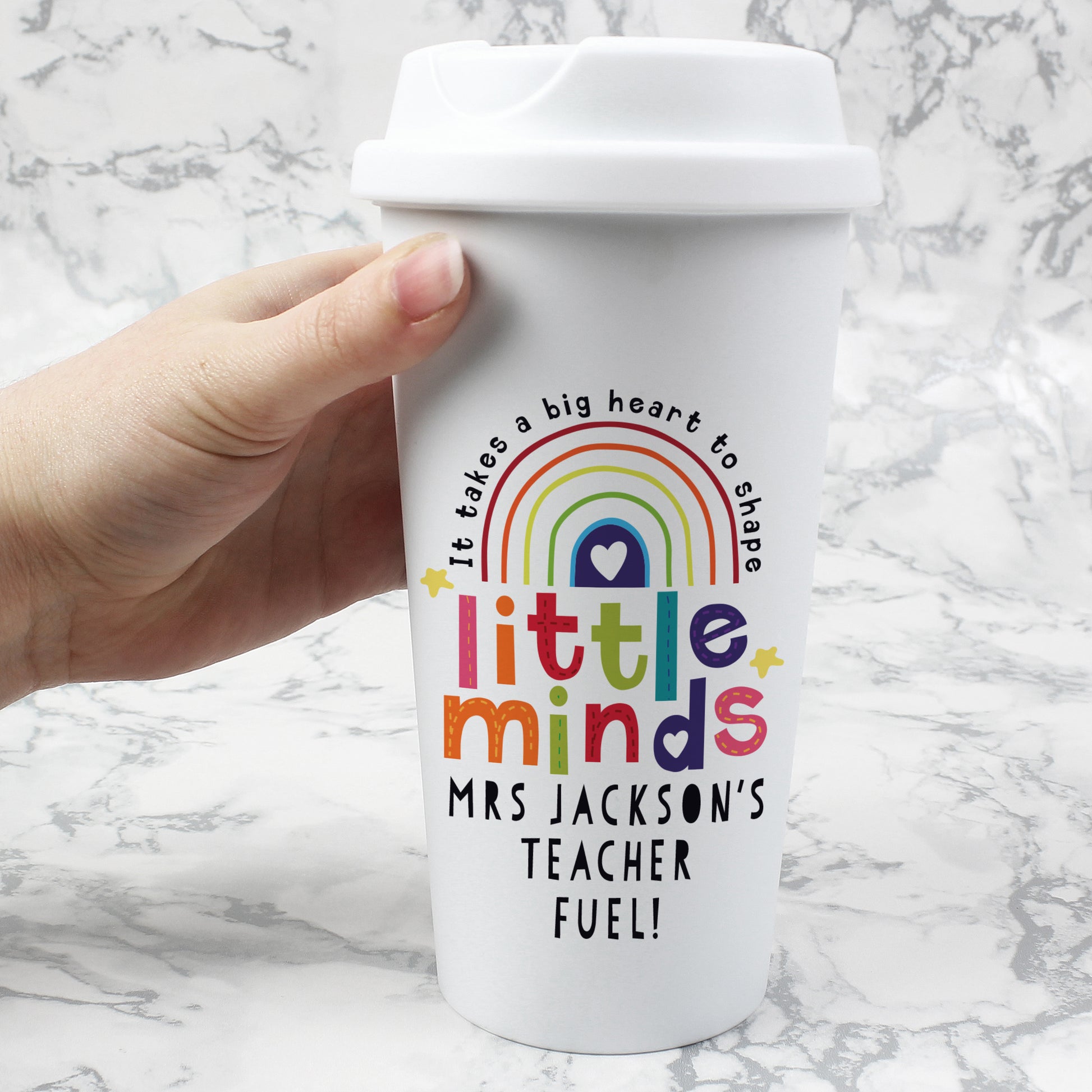 Personalised Shape Little Minds Travel Mug - Inspired Creative Gifts