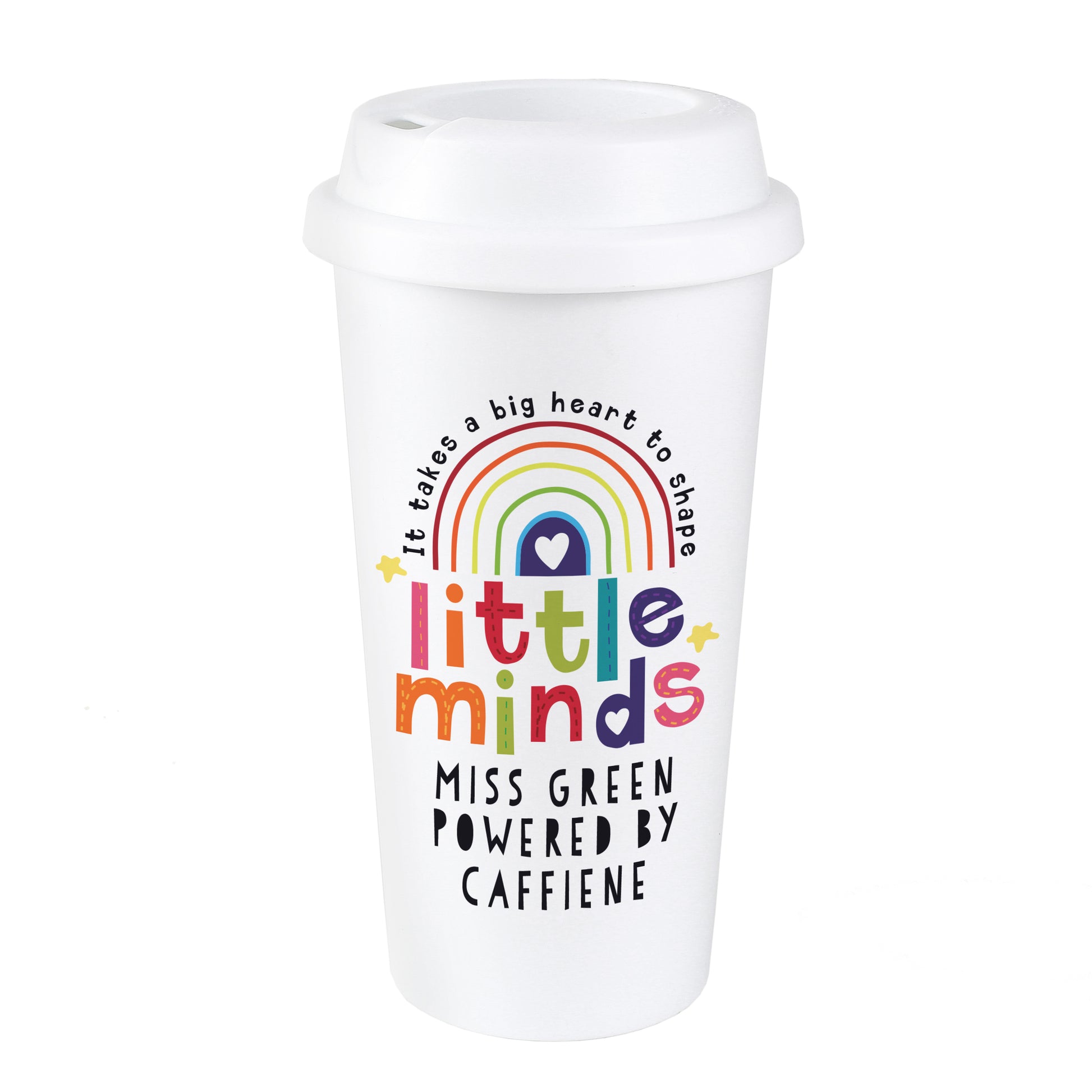 Personalised Shape Little Minds Travel Mug - Inspired Creative Gifts