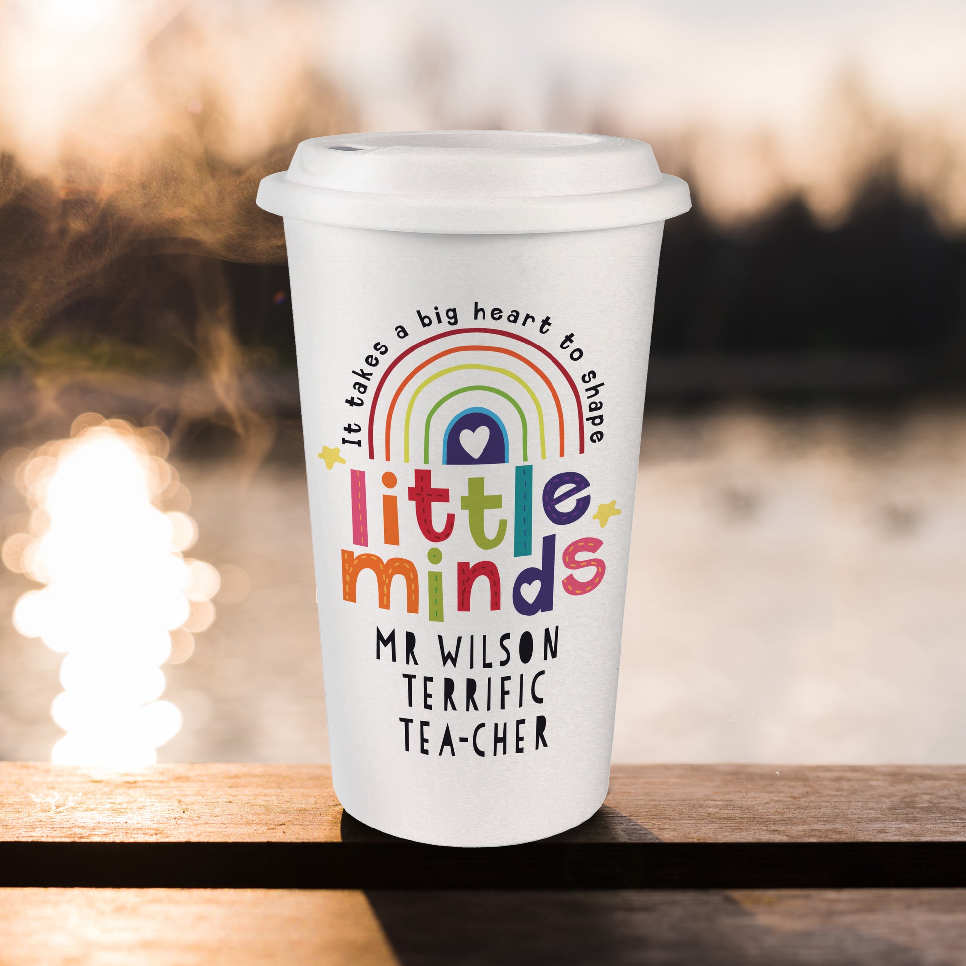 Personalised Shape Little Minds Travel Mug - Inspired Creative Gifts