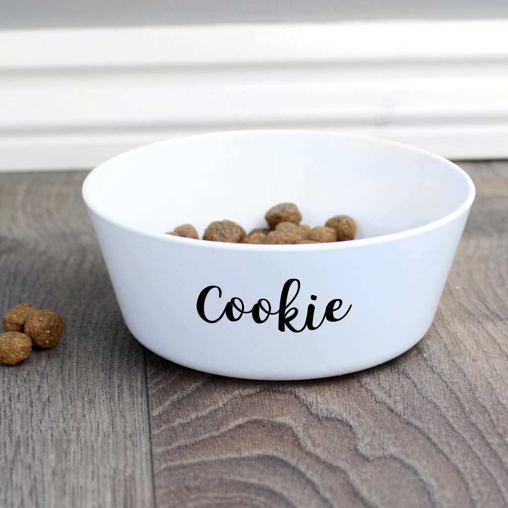 Personalised Name Plastic Cat Bowl | Christmas Gift