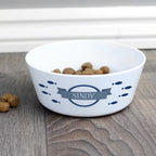 Personalised Fish Plastic Cat Bowl for Christmas