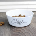 Personalised Grey Pawprint Plastic Cat Bowl | Gift for Pets