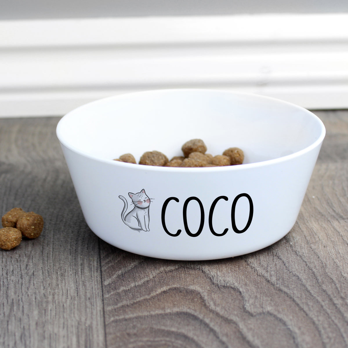 Personalised Scribble Cat Plastic Cat Bowl | Pet Gifts | Christmas Gift