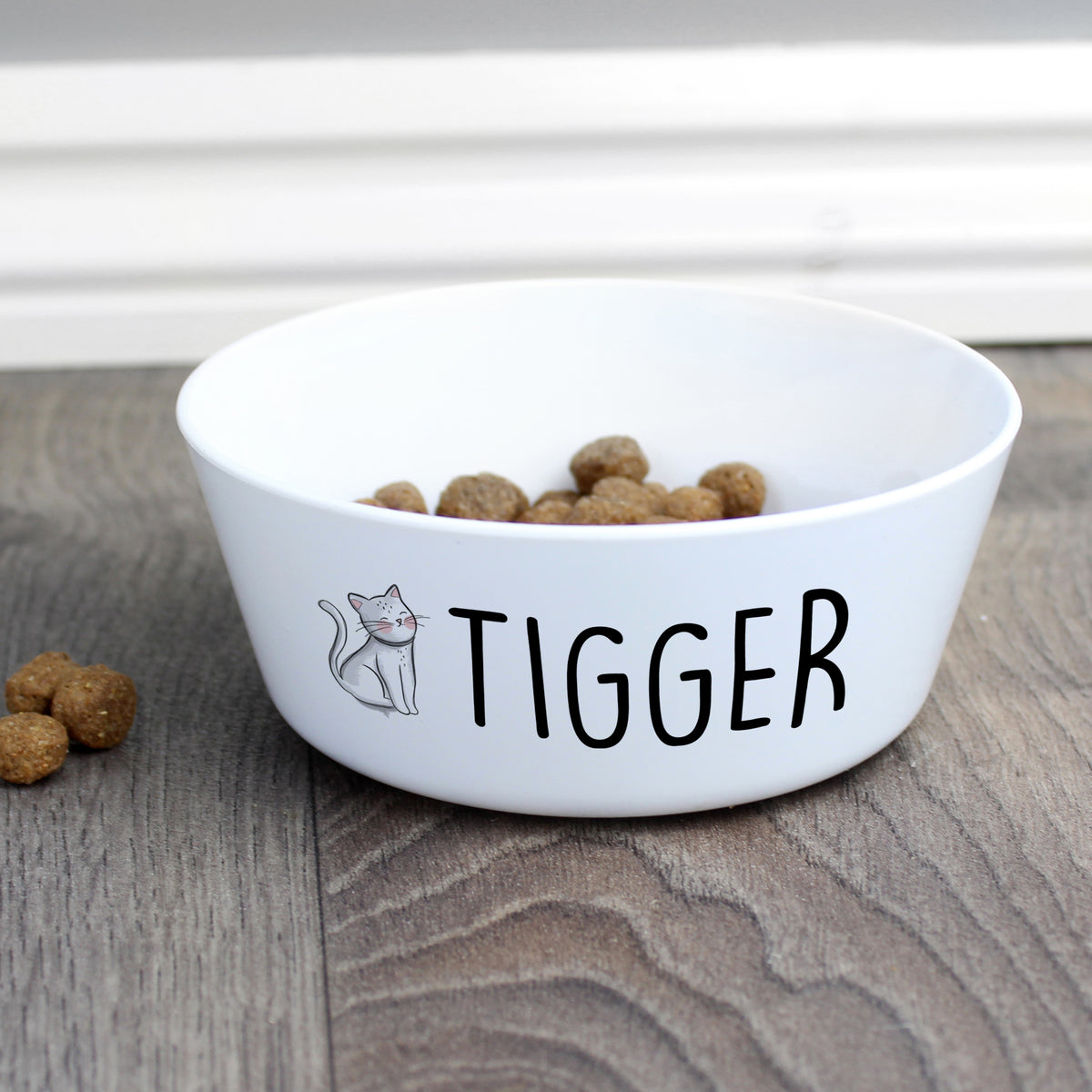 Personalised Scribble Cat Plastic Cat Bowl | Pet Gifts | Christmas Gift