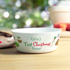 Personalised 1st Christmas Dinner Plastic Bowl | Mealtime Essentials