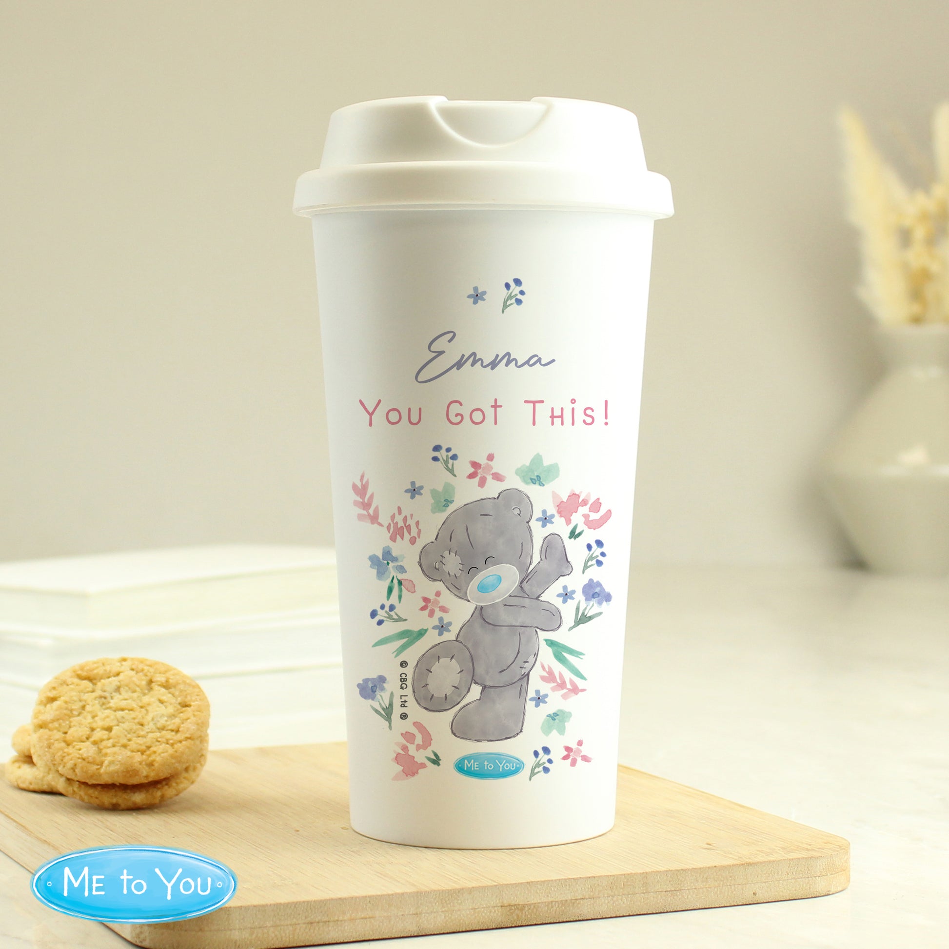 Personalised Me To You Floral Insulated Reusable Eco Travel Cup - Inspired Creative Gifts