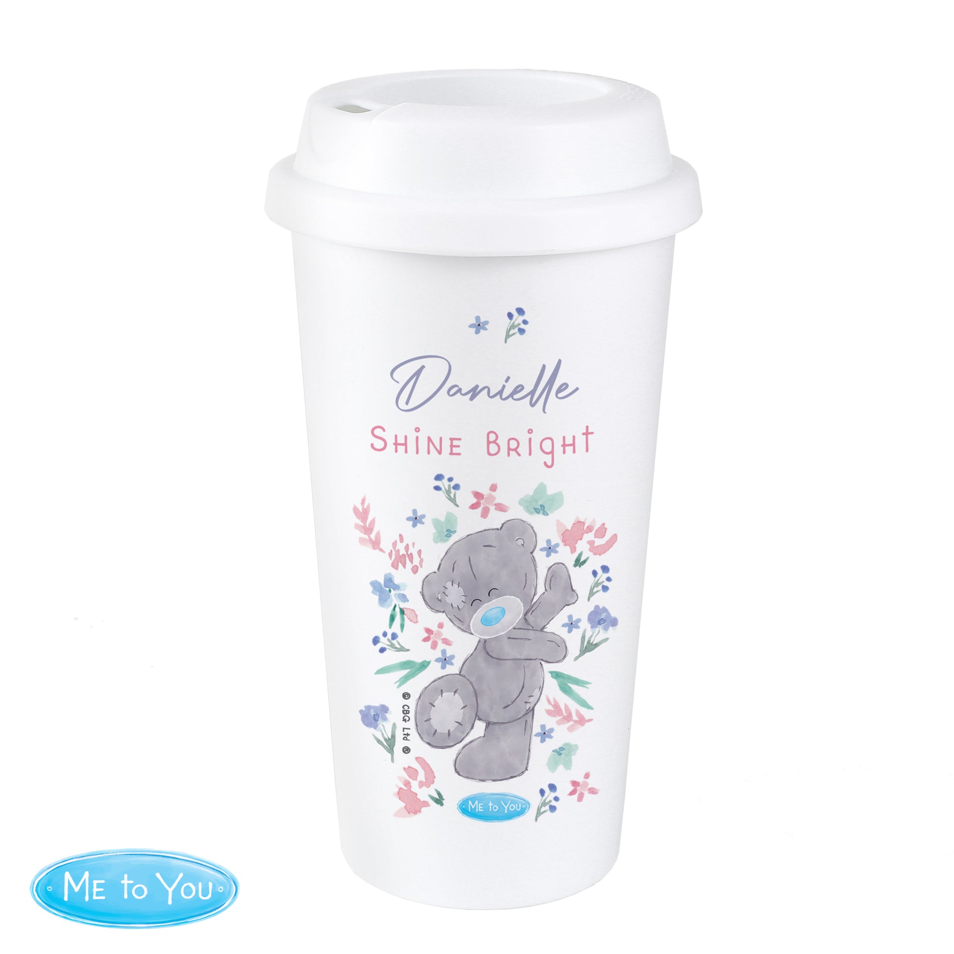 Personalised Me To You Floral Insulated Reusable Eco Travel Cup - Inspired Creative Gifts
