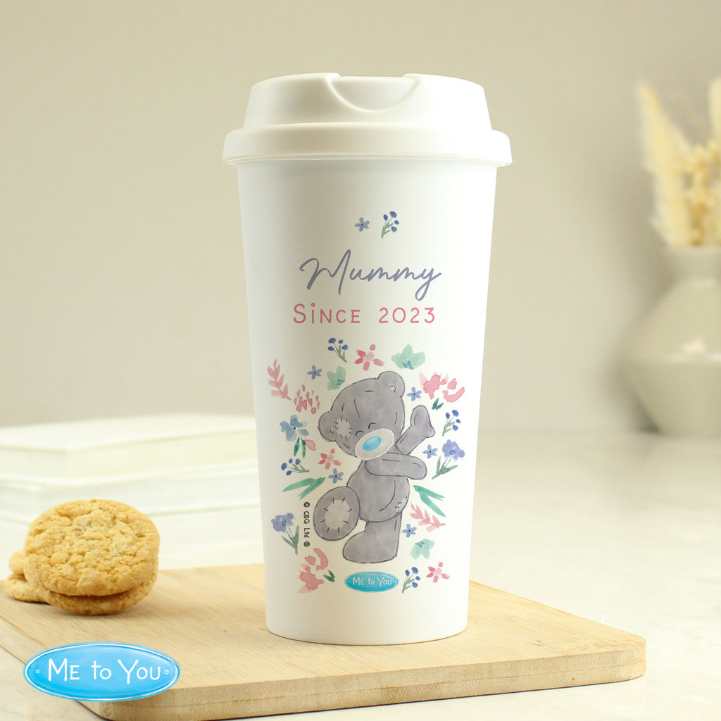 Personalised Me To You Floral Insulated Reusable Eco Travel Cup - Inspired Creative Gifts