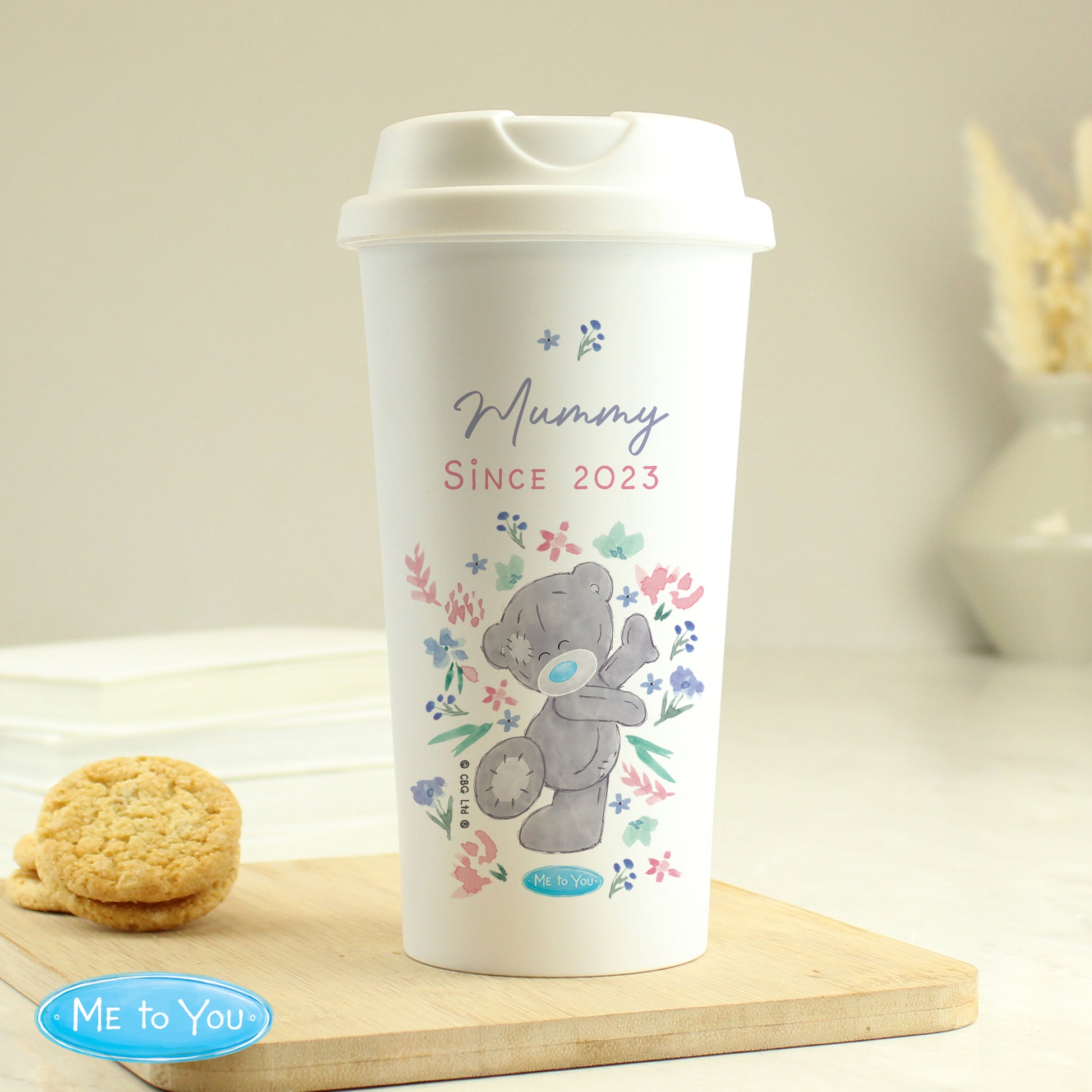 Personalised Me To You Floral Insulated Reusable Eco Travel Cup - Inspired Creative Gifts