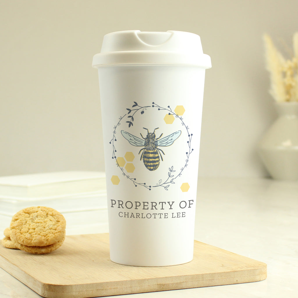 Personalised Bee Insulated Travel Cup - Travel Mug - Inspired Creative Gifts