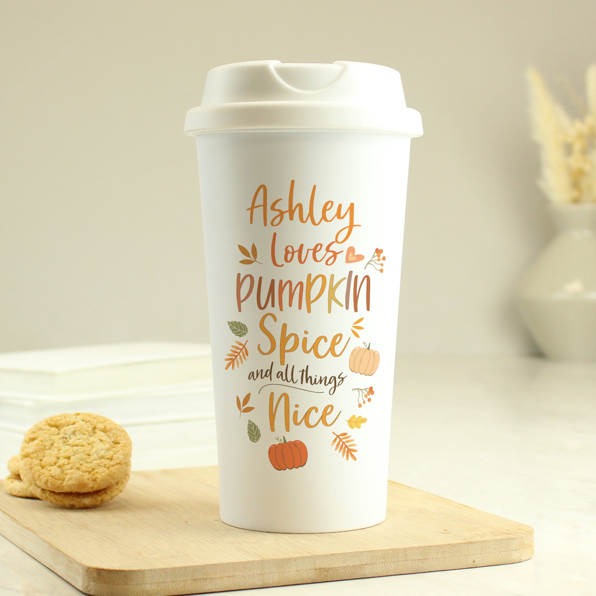 Personalised Pumpkin Spice Travel Mug - Inspired Creative Gifts