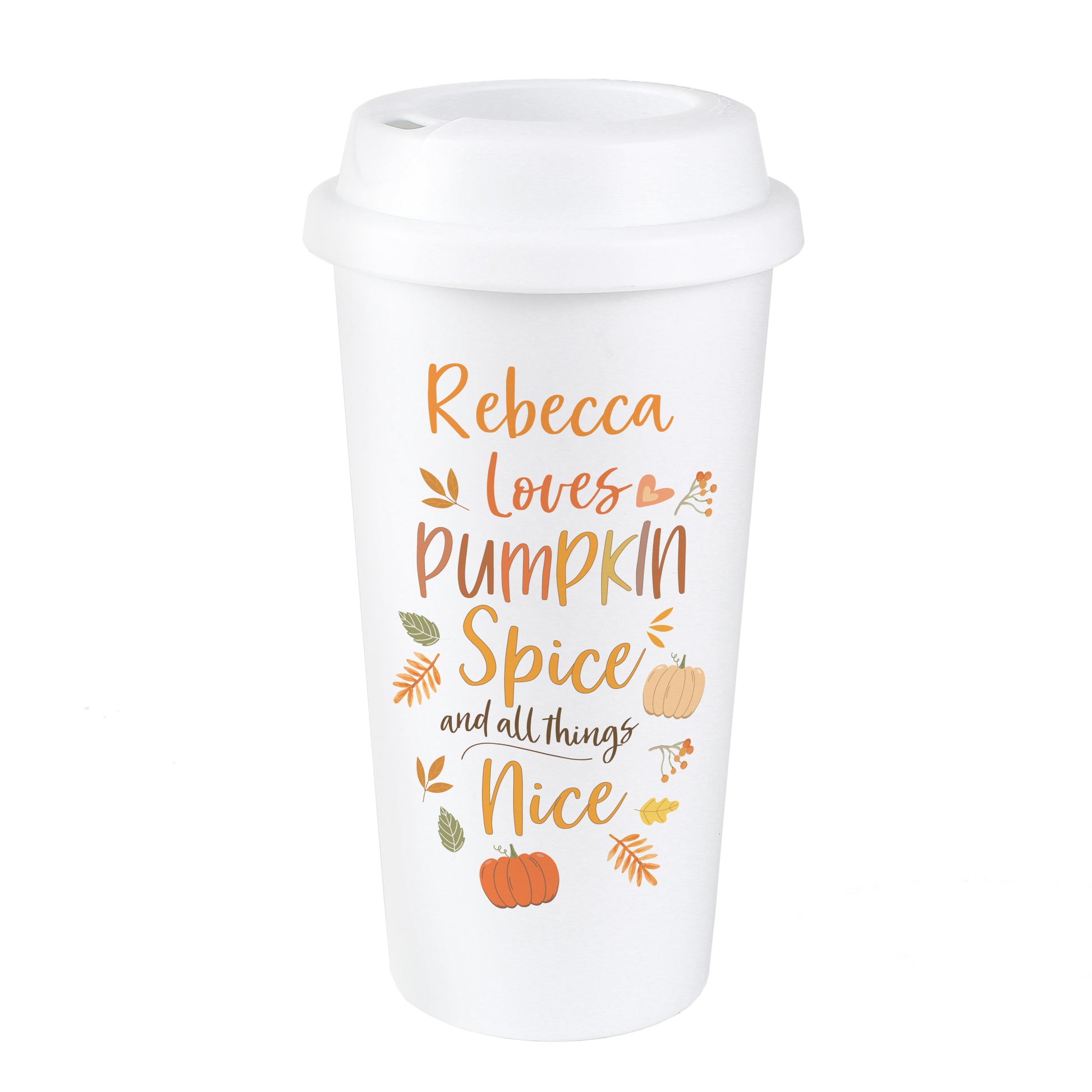 Personalised Pumpkin Spice Travel Mug - Inspired Creative Gifts