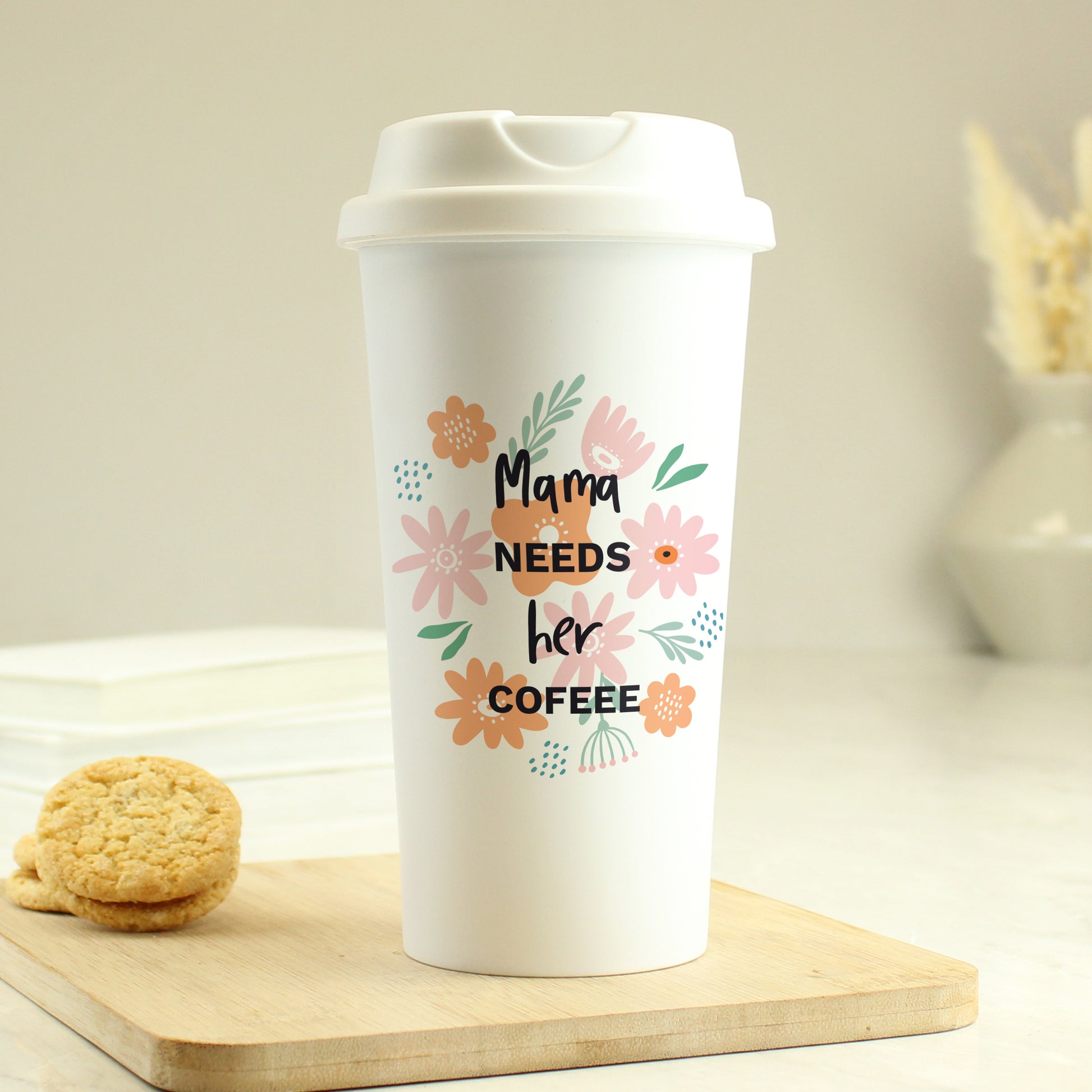 Personalised Floral Travel Mug - Inspired Creative Gifts