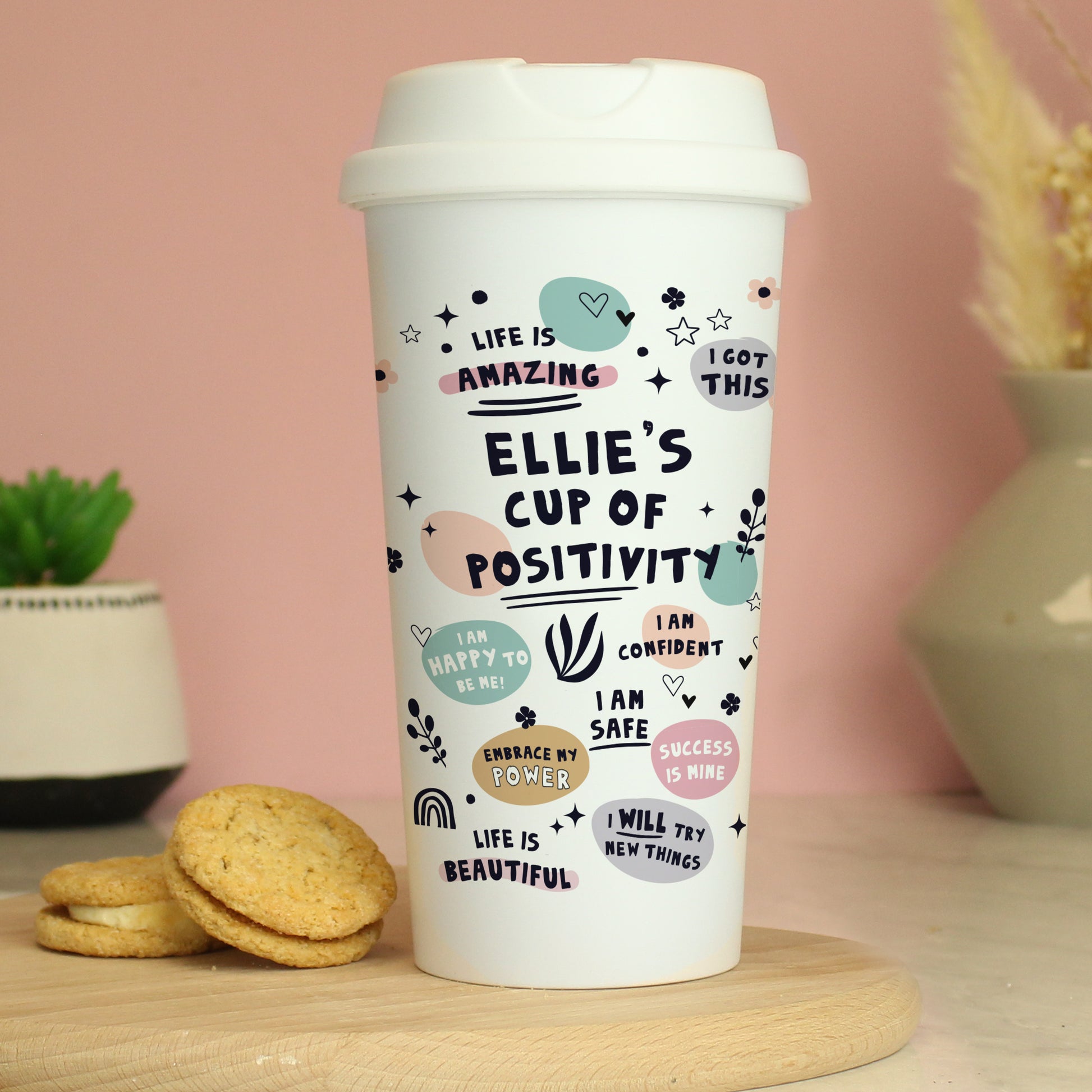 Personalised Positive Affirmations Travel Mug - Inspired Creative Gifts