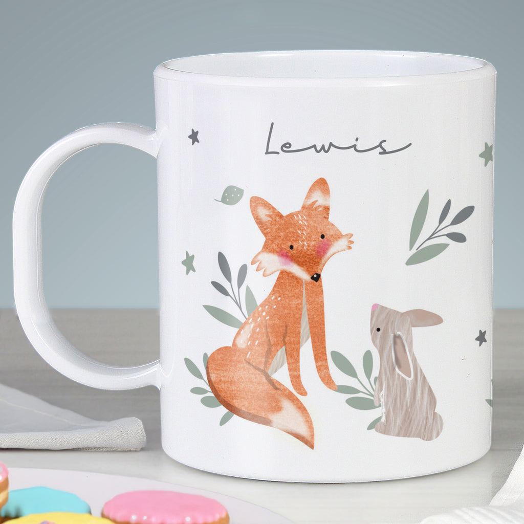 Personalised Woodland Animals Mug for Christmas