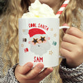 Personalised Cool Santa Plastic Mug for Christmas