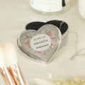 Personalised Floral Watercolour Heart Trinket Box | Trinket, Jewellery & Keepsake Boxes