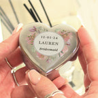 Personalised Floral Watercolour Heart Trinket Box | Trinket, Jewellery & Keepsake Boxes