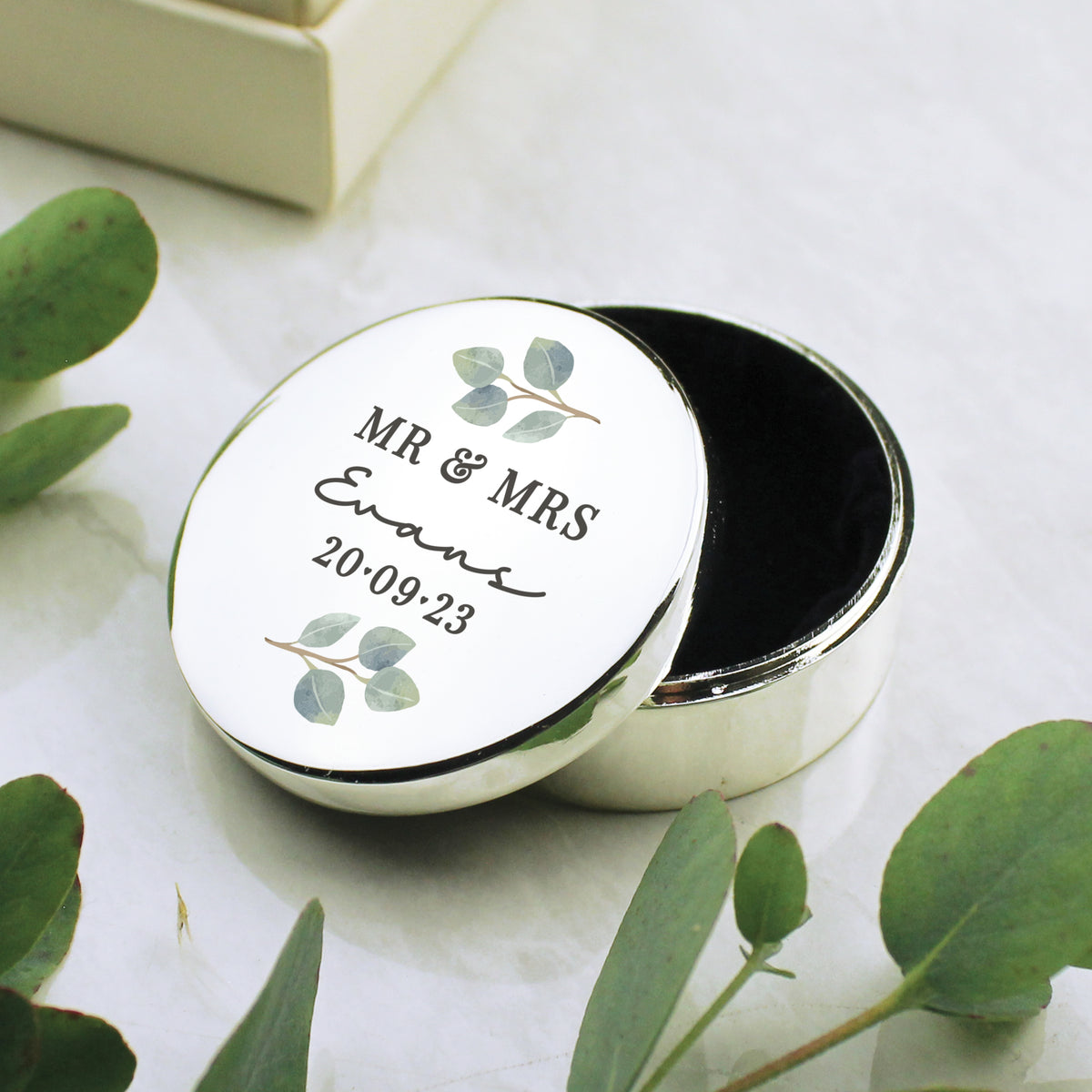 Personalised Botanical Ring Box | Trinket, Jewellery & Keepsake Boxes