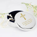 Personalised Gold Cross Trinket Box - Ideal For Rosary Beads | Trinket, Jewellery & Keepsake Boxes | Wedding Gift