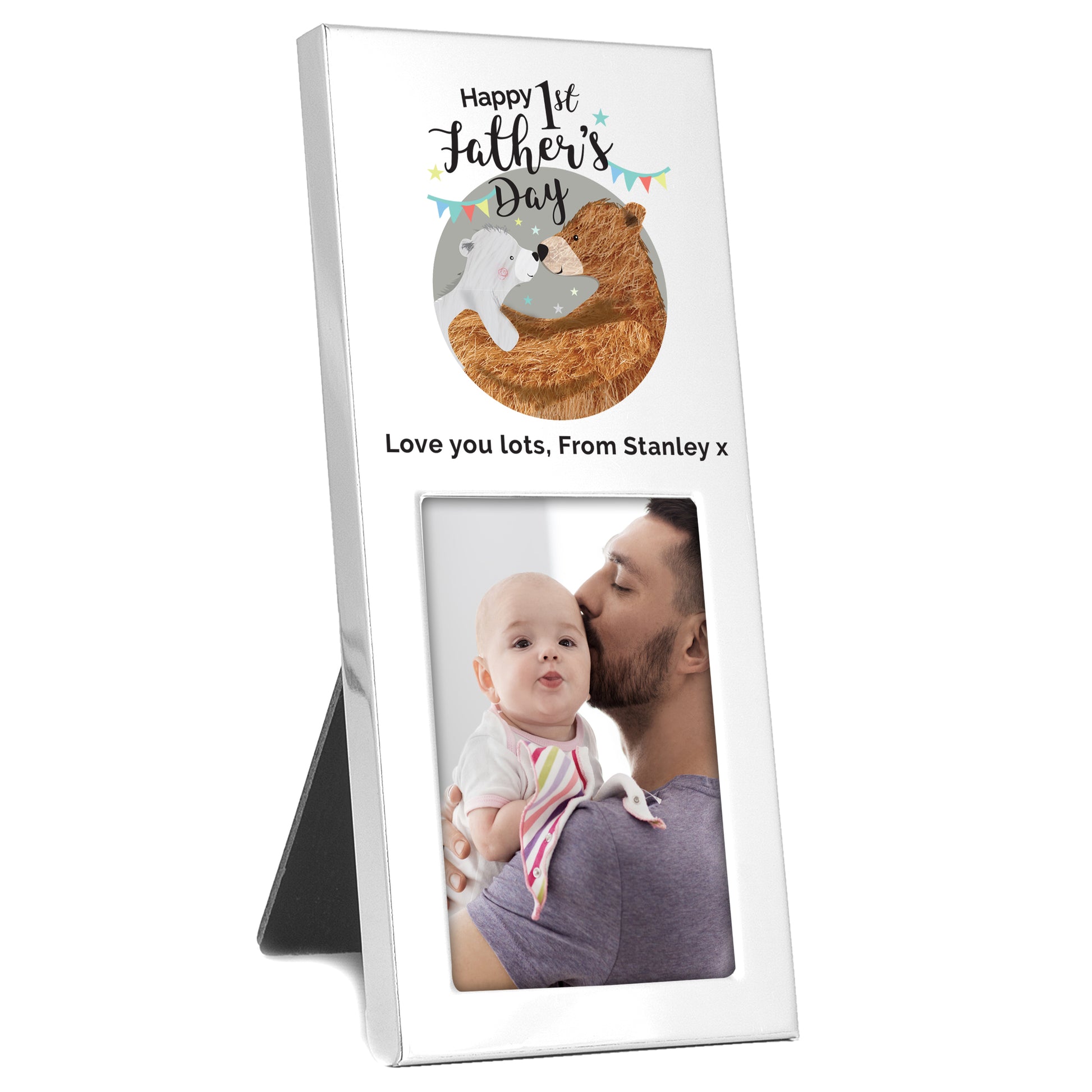 Personalised 1st Fathers Day Daddy Bear 2x3 Photo Frame - Inspired Creative Gifts