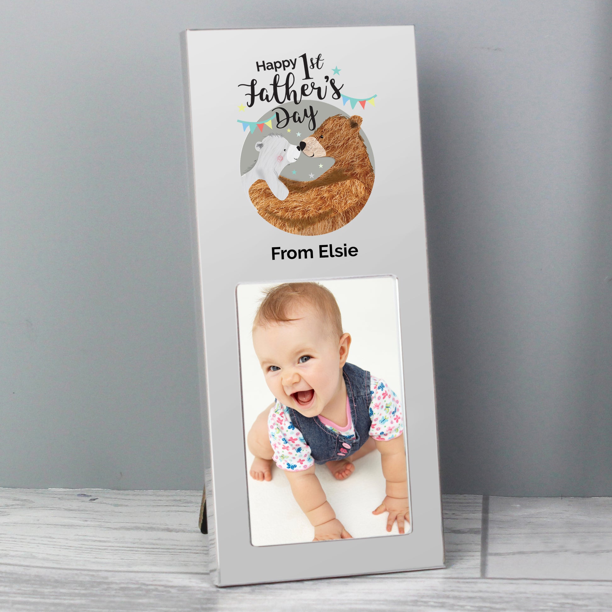 Personalised 1st Fathers Day Daddy Bear 2x3 Photo Frame - Inspired Creative Gifts