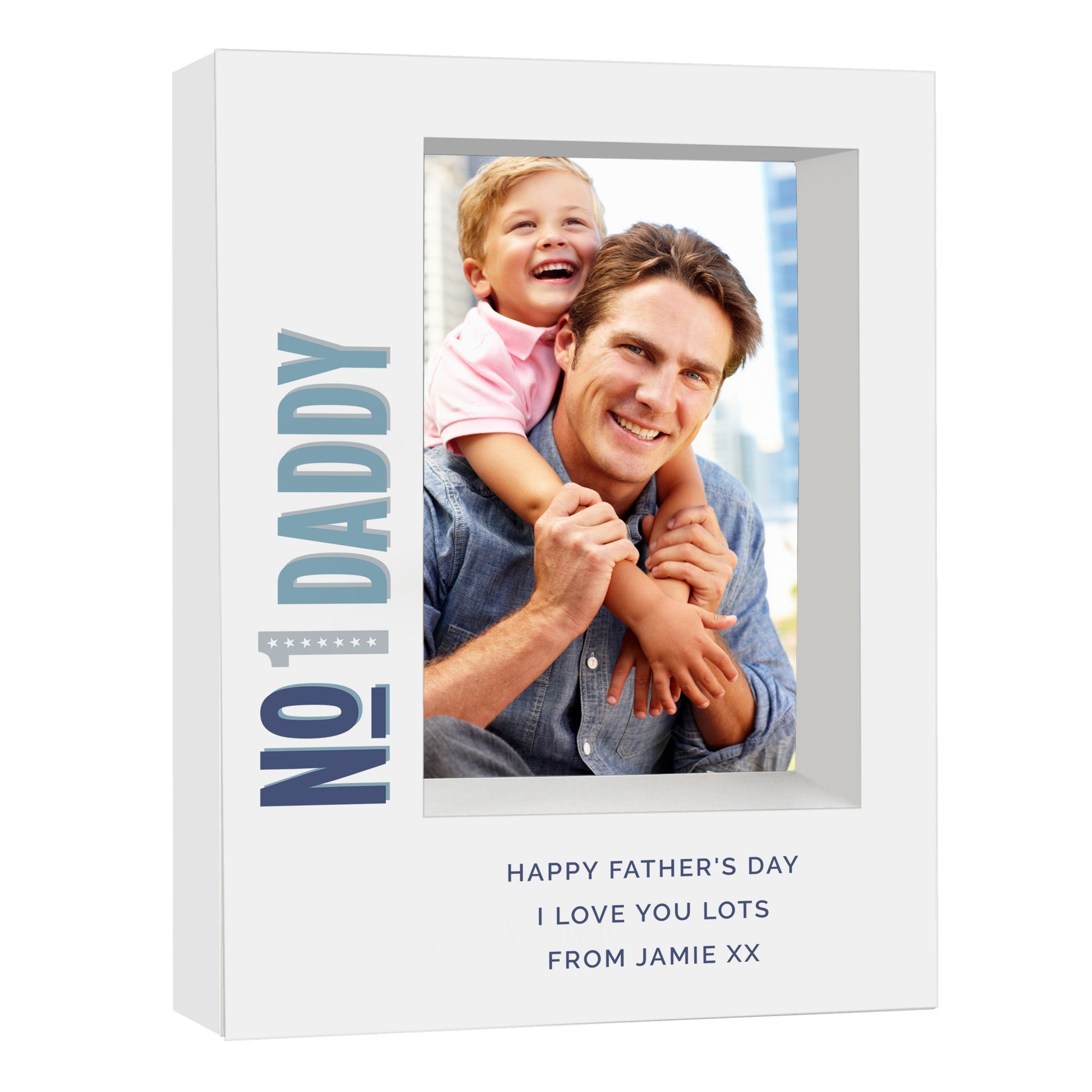Personalised No.1 5x7 Box Photo Frame - Inspired Creative Gifts