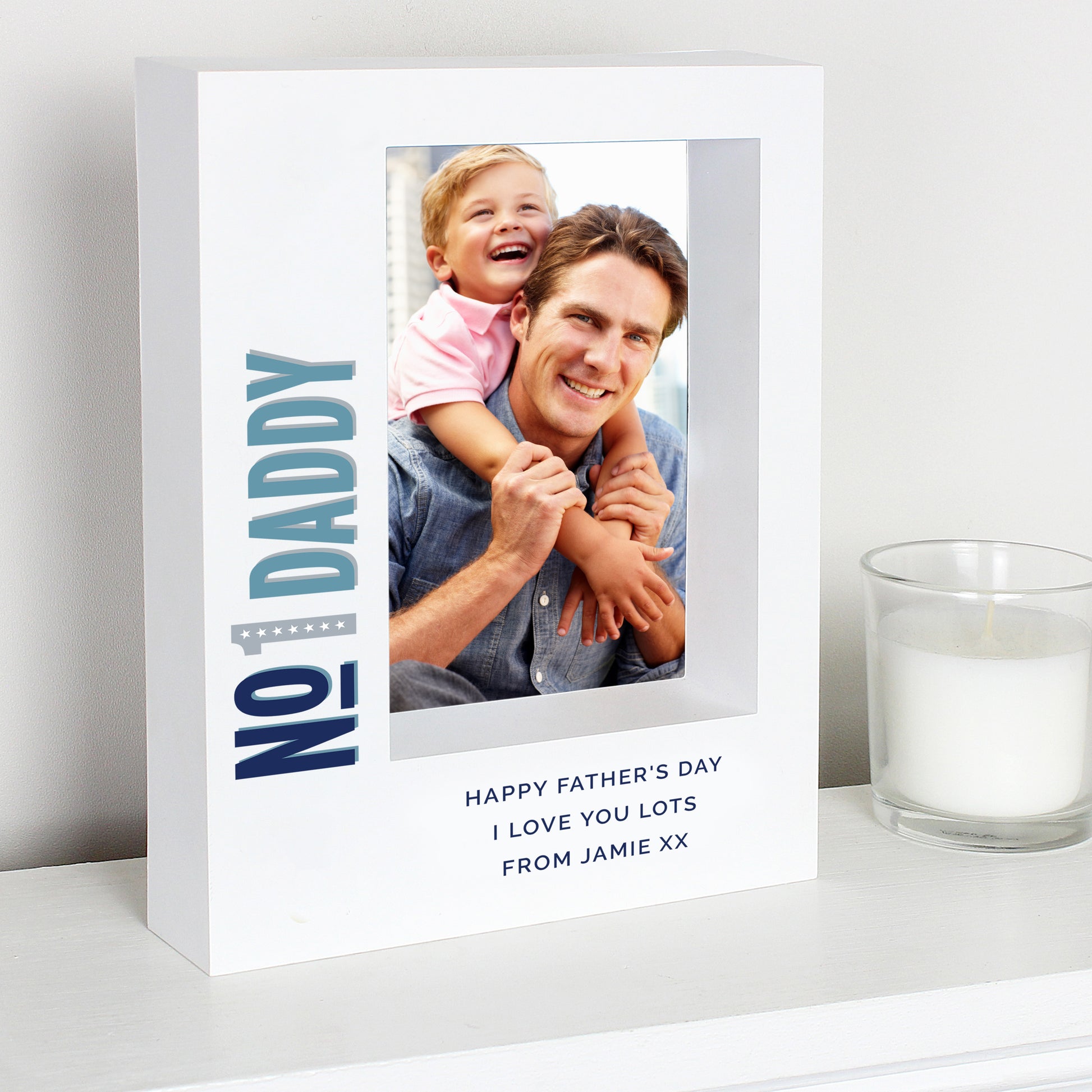 Personalised No.1 5x7 Box Photo Frame - Inspired Creative Gifts