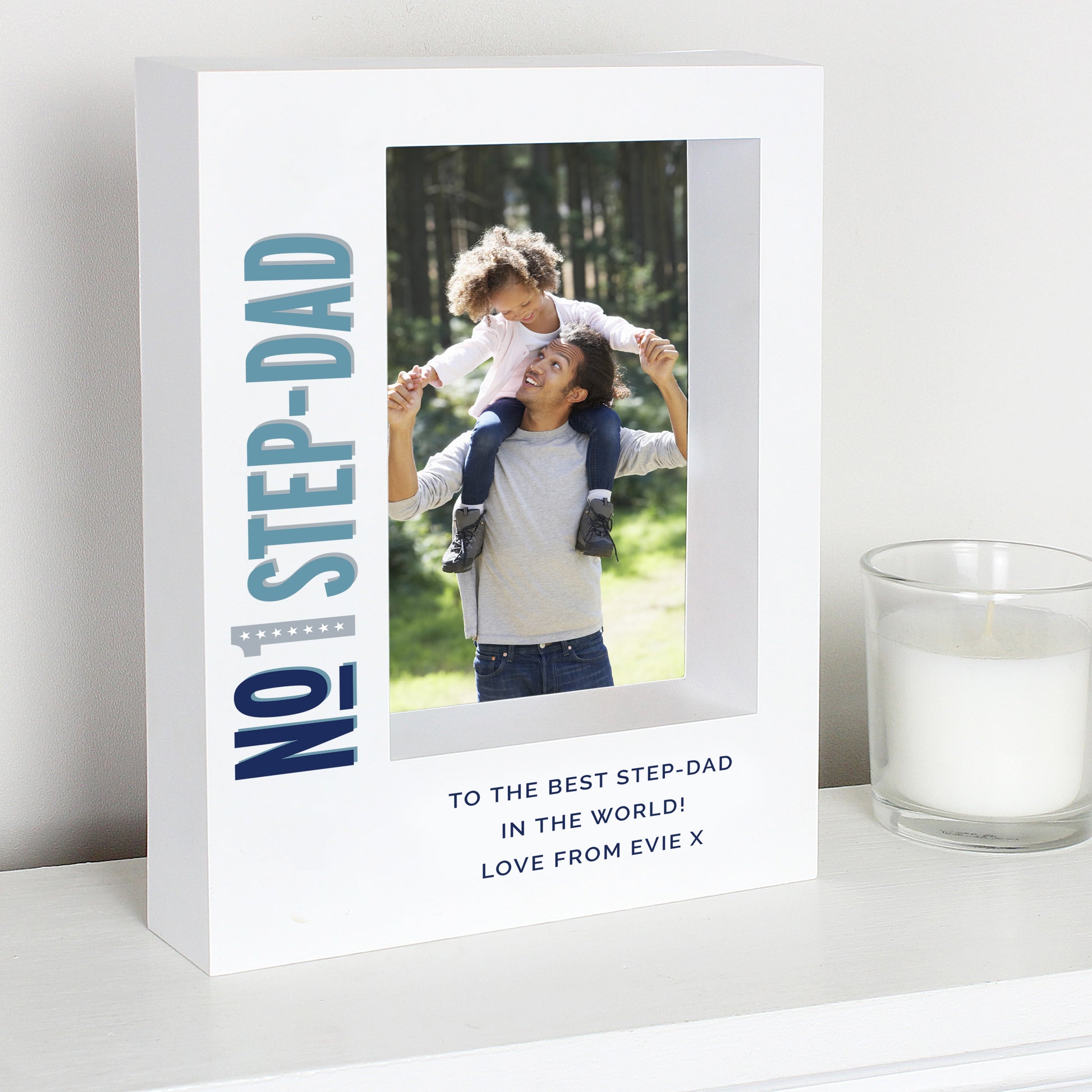 Personalised No.1 5x7 Box Photo Frame - Inspired Creative Gifts