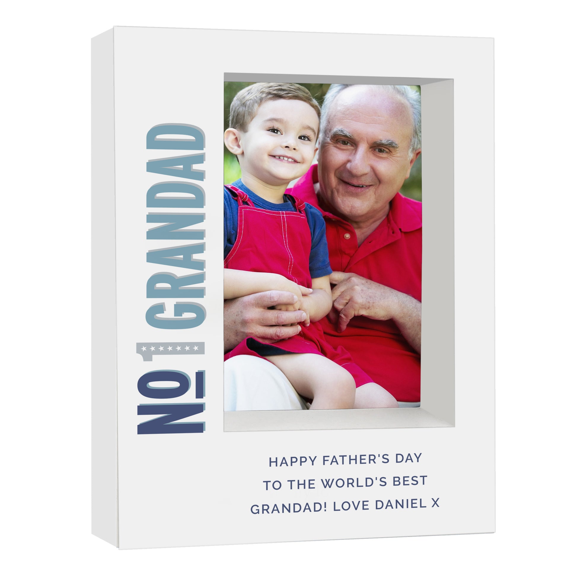 Personalised No.1 5x7 Box Photo Frame - Inspired Creative Gifts
