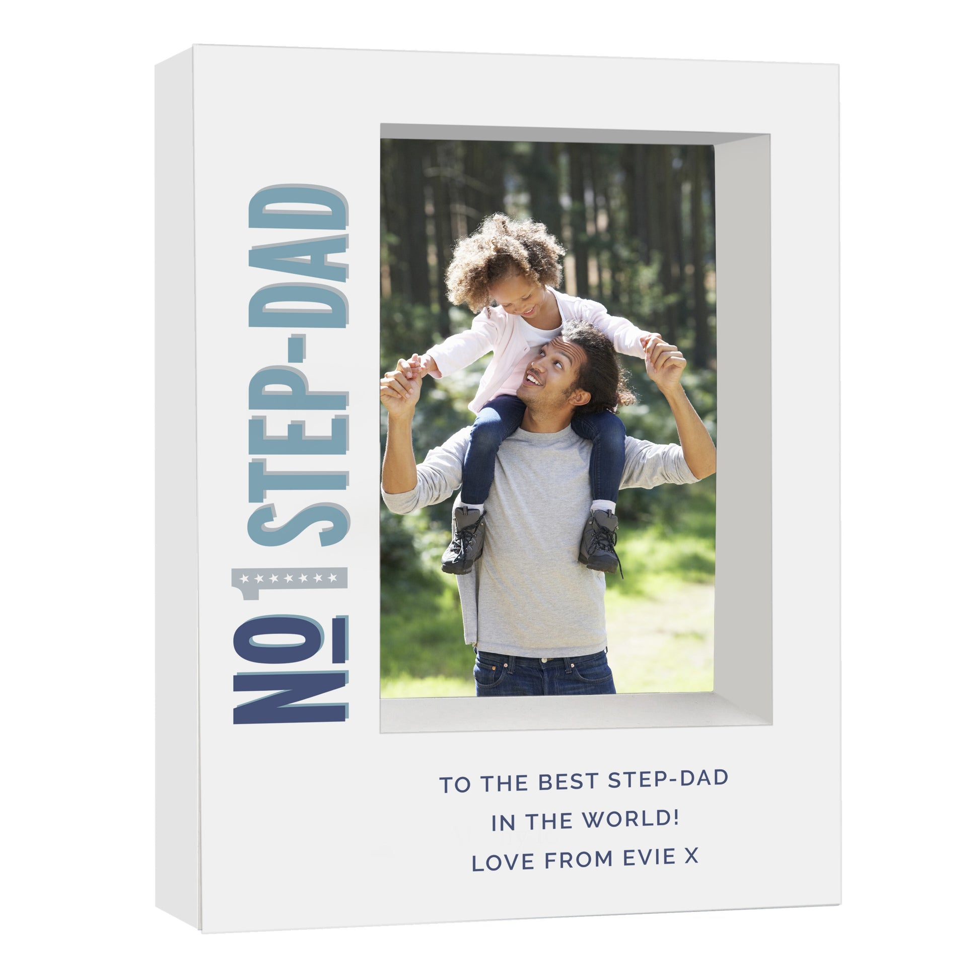 Personalised No.1 5x7 Box Photo Frame - Inspired Creative Gifts