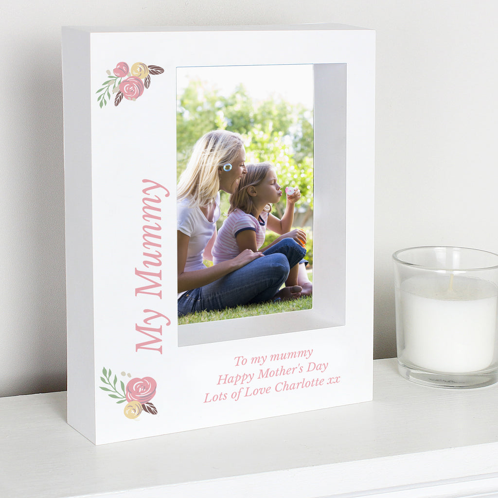 Personalised Floral 5x7 Box Photo Frame | Photo Frames, Albums and Guestbooks | Inspired Creative Gifts