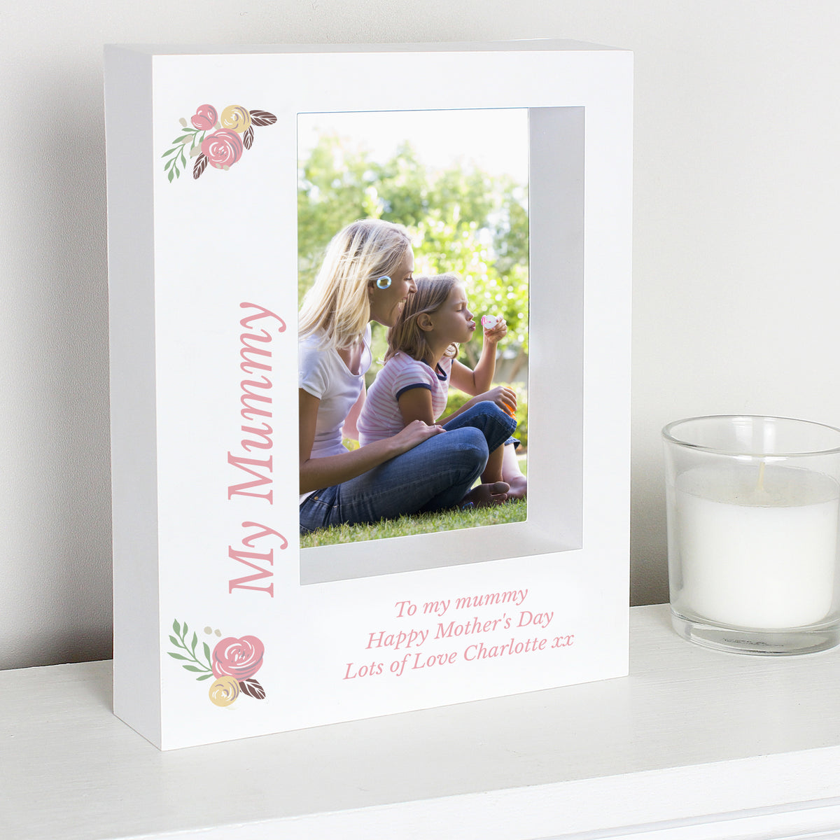 Personalised Floral 5x7 Box Photo Frame | Photo Frames, Albums and Guestbooks | Inspired Creative Gifts