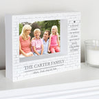 Personalised Family 5x7 Landscape Box Photo Frame for Mother's Day