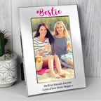 Personalised #Bestie 6x4 Silver Photo Frame for Christmas
